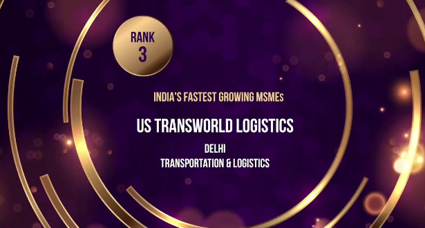 US Transworld Logistics Ranked as 3rd Fastest Growing MSME in India 2021 by ETRise