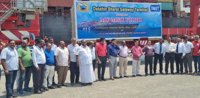 Amirtha Shipping Attend Function for MSC Vidhi in Tuticorin