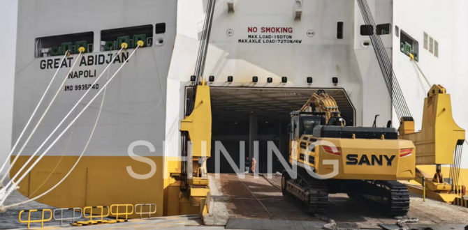 Shining Handle Crawler Excavator from China to Benin