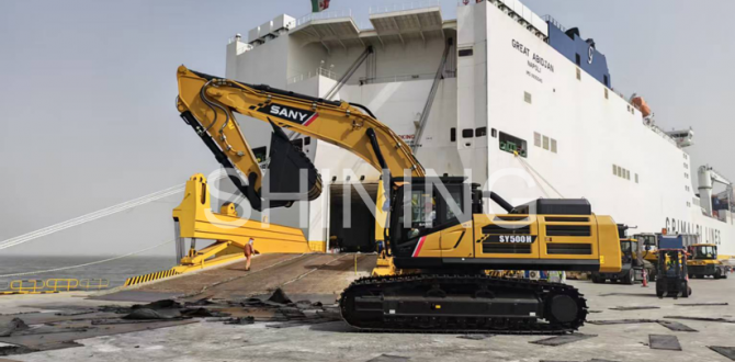 Shining Handle Crawler Excavator from China to Benin