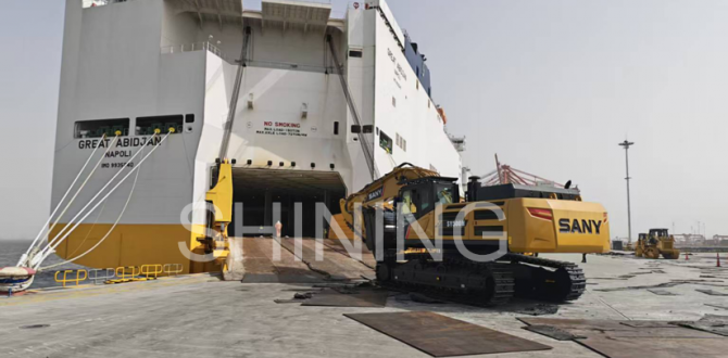 Shining Handle Crawler Excavator from China to Benin